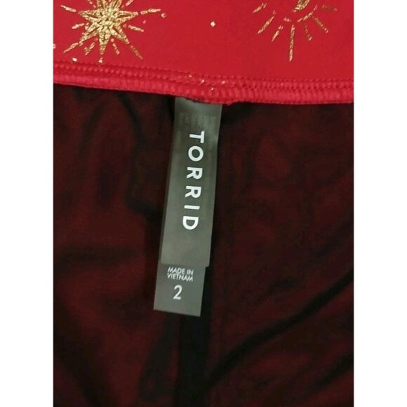 Torrid Retro Chic Ultra High Rise 3.5 Inch Swim Shorts Size 2 2X Red Celestial - Picture 5 of 9